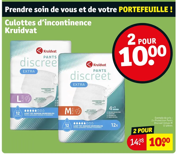 Offre: Culottes d'incontinence