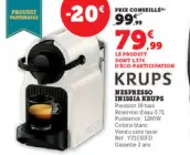 Offre: Nespresso inissia