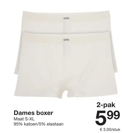 Aanbieding: Dames boxer