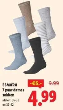 Aanbieding: 7 paar dames sokken