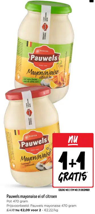 Promotie: Pauwels mayonaise ei of citroen