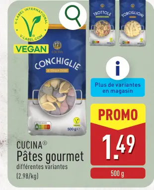 Offre: CUCINA® pâtes goumet