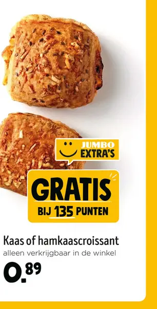 Aanbieding: Kaas of hamkaascroissant