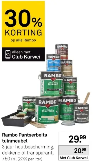 Aanbieding: Rambo Pantserbeits tuinmeubel