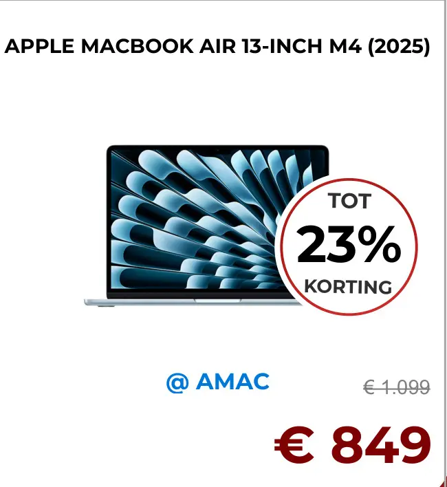 Aanbieding: Apple macbook air 13-inch m4 (2025)
