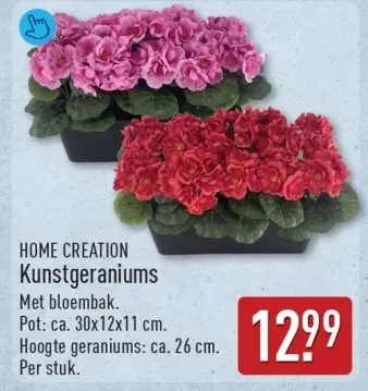Aanbieding: Kunstgeraniums