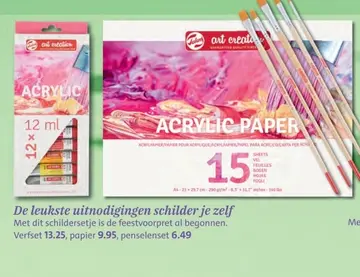 Aanbieding: De leukste uitnodiging schilder je zelf