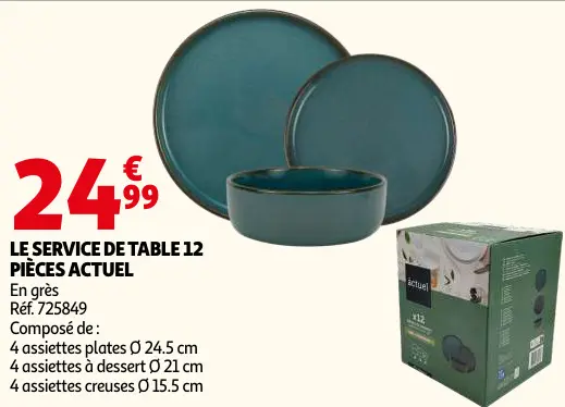 Promotie: Service de table 12 pièces