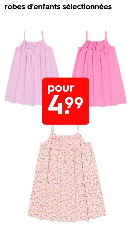Offre: robes d'enfants sélectionnées