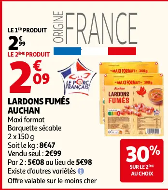 Offre: Lardons fumés