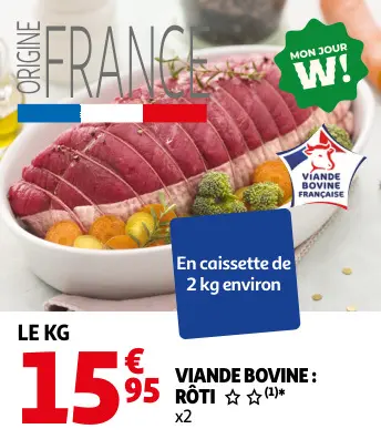 Promotie: Viande bovine: rôti