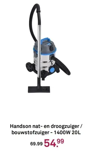 Aanbieding: nat- en droogzuiger / bouwstofzuiger