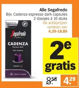 Aanbieding: Cadenza espresso dark capsules