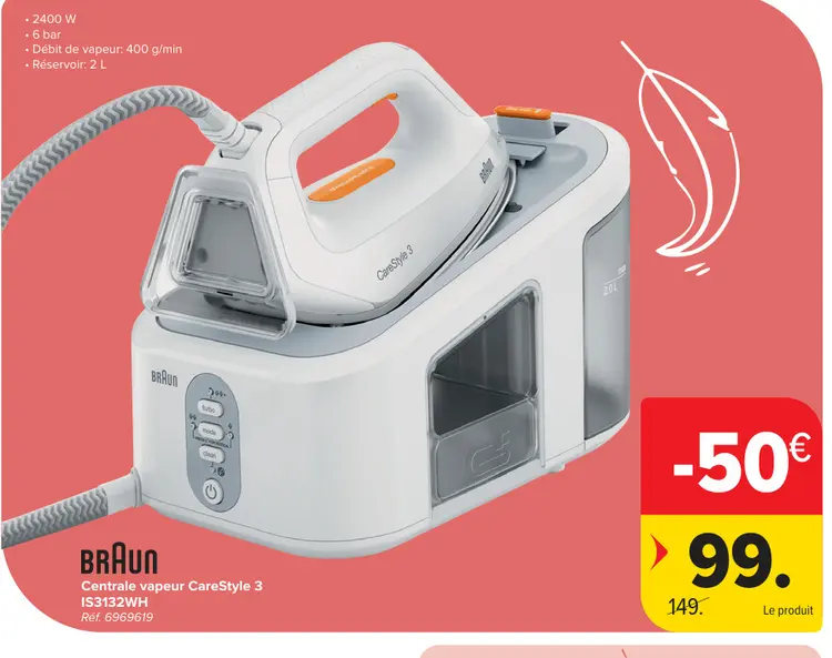 Offre: Centrale vapeur CareStyle 3 IS3132WH