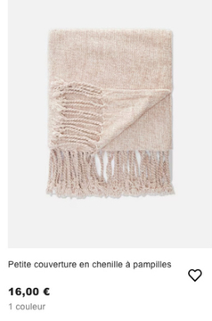 Offre: Petite couverture en chenille à pampilles