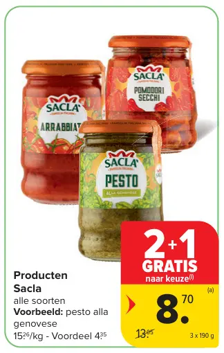 Promotie: Sacla Producten Sacla