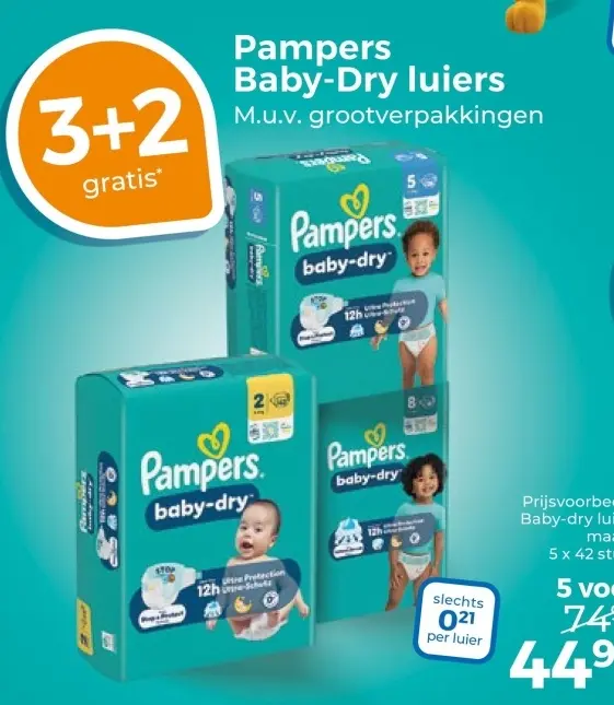 Aanbieding: Baby-Dry luiers