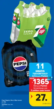 Aanbieding: Pepsi Regular, Max of Max Lemon en 7Up