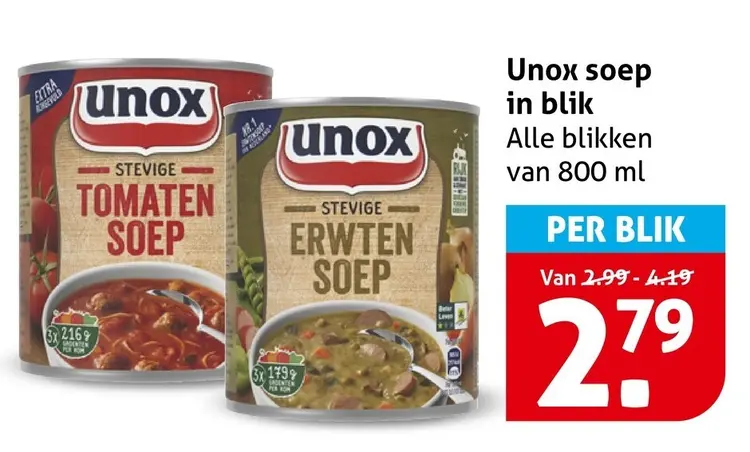 Aanbieding: Soep in blik