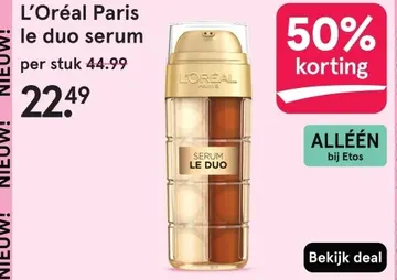 Aanbieding: L'Oréal Paris le duo serum