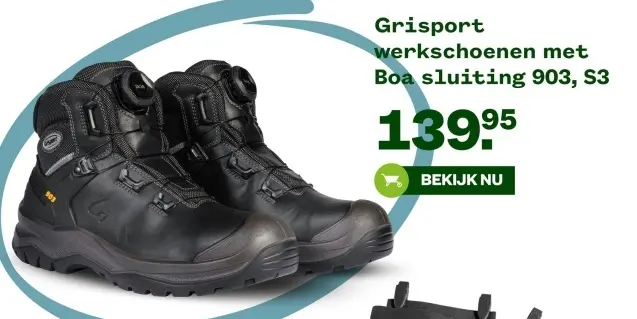 Aanbieding: Grisport werkschoenen met Boa sluiting 903, S3