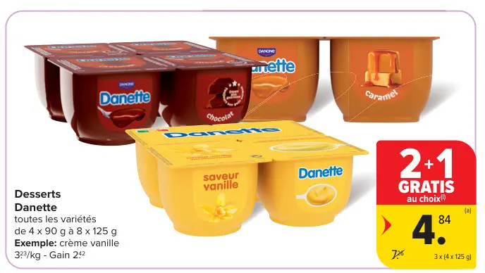 Offre: Desserts Danette