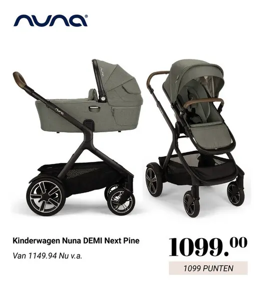 Aanbieding: Kinderwagen Nuna DEMI Next Pine