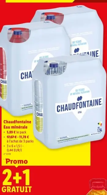 Offre: Eau minérale