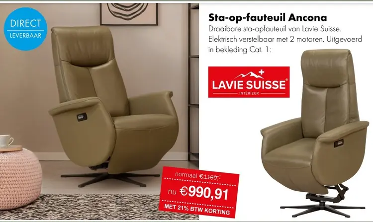 Aanbieding: Ancona relaxfauteuil sta-op