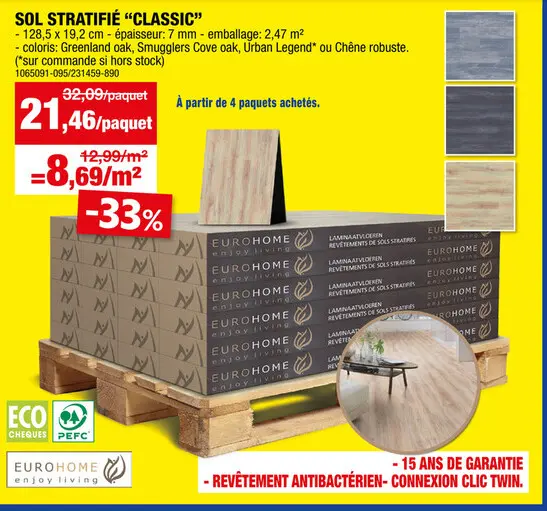 Offre: Sol stratifié "classic"