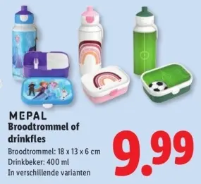 Aanbieding: Broodtrommel of drinkfles