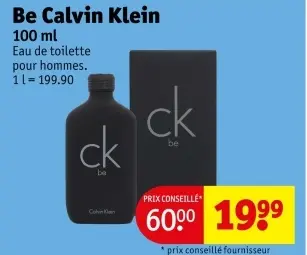 Offre: Be Calvin Klein