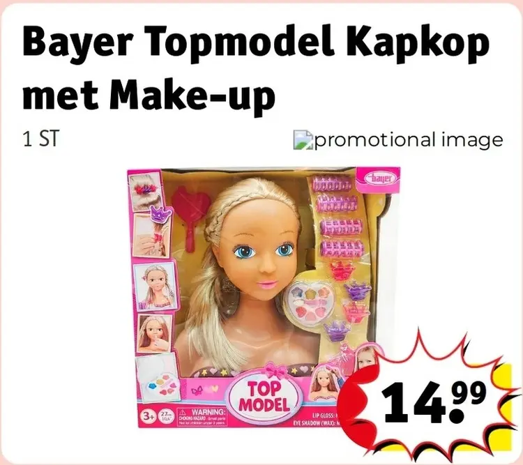 Promotie: Topmodel Kapkop met Make-up