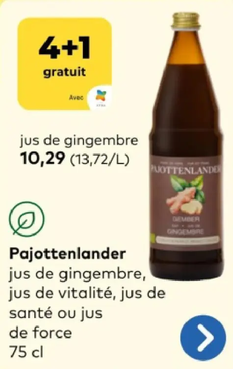 Offre: jus de gingembre