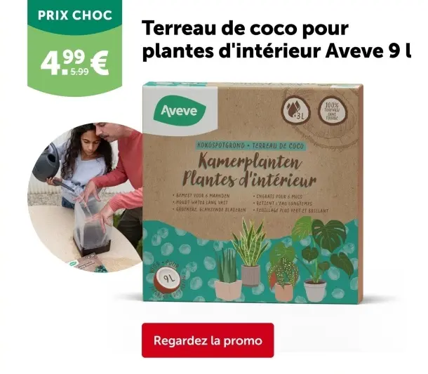 Offre: Terreau de coco pour plantes d'intérieur