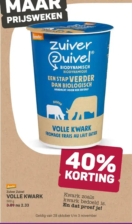 Aanbieding: Zuiver Zuivel Volle Kwark