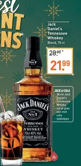 Aanbieding: Jack Daniel's Tennessee Whiskey