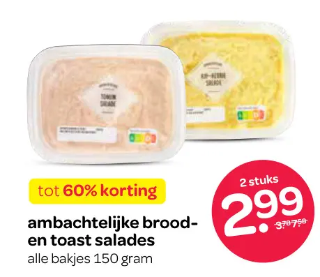 Aanbieding: Ambachtelijke brood- en toast salades