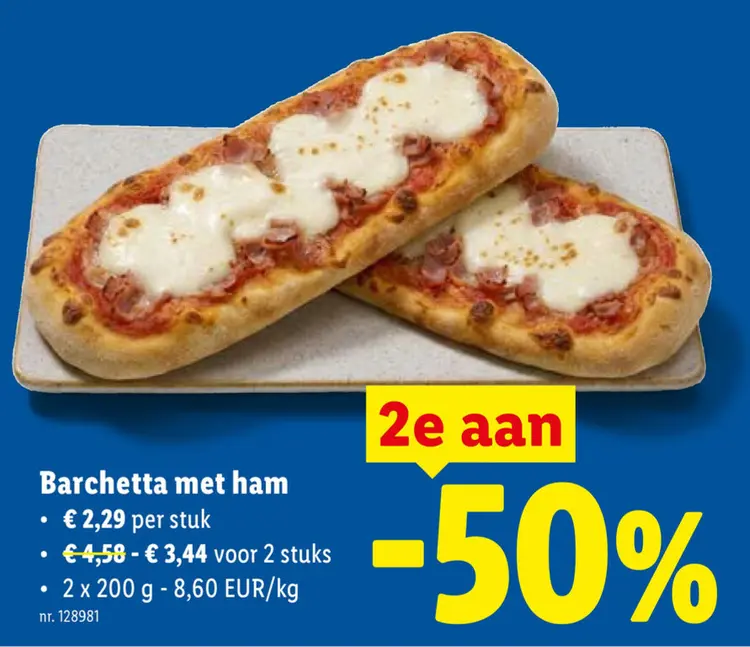 Promotie: Barchetta met ham