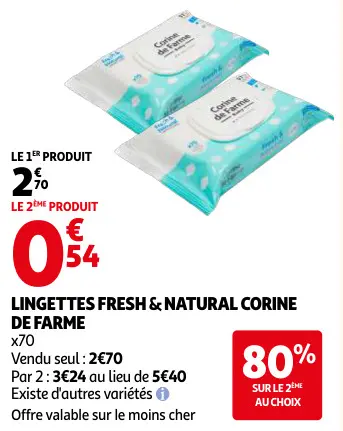 Promotie: Lingettes fresh & natural