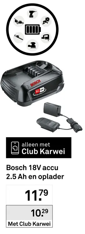 Aanbieding: Accu 2.5 Ah en oplader