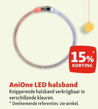 Aanbieding: AniOne LED halsband 15% korting