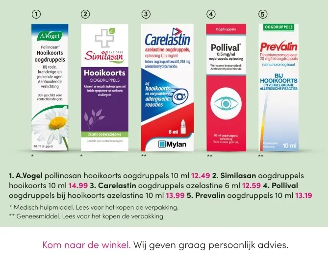 Aanbieding: middelen tegen hooikoorst 