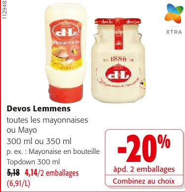 Offre: Mayonnaises ou Mayo