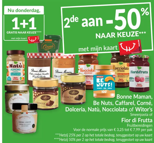 Promotie: Bonne Maman, Be Nuts, Caffarel, Corné, Dolcer