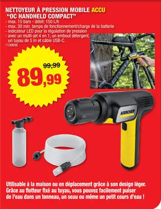 Offre: Kà¤rcher OC Handheld Compact pistolet de nettoyage