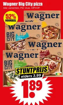 Aanbieding: Wagner Big City pizza