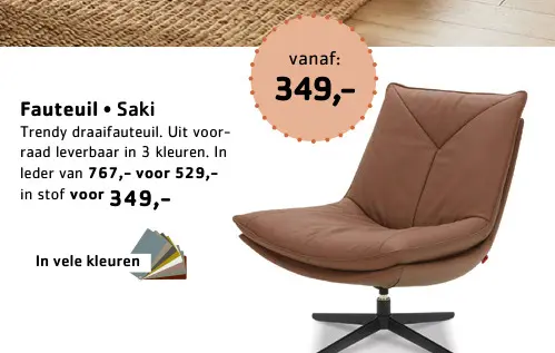 Promotie: Fauteuil Saki
