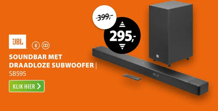 Aanbieding: Soundbar met draadloze subwoofer sb595
