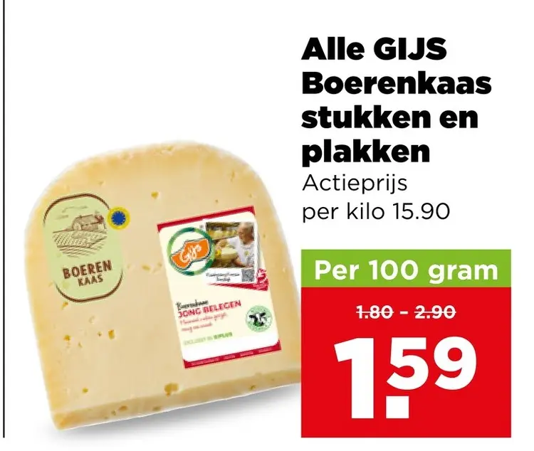 Aanbieding: Boerenkaas stukken en plakken